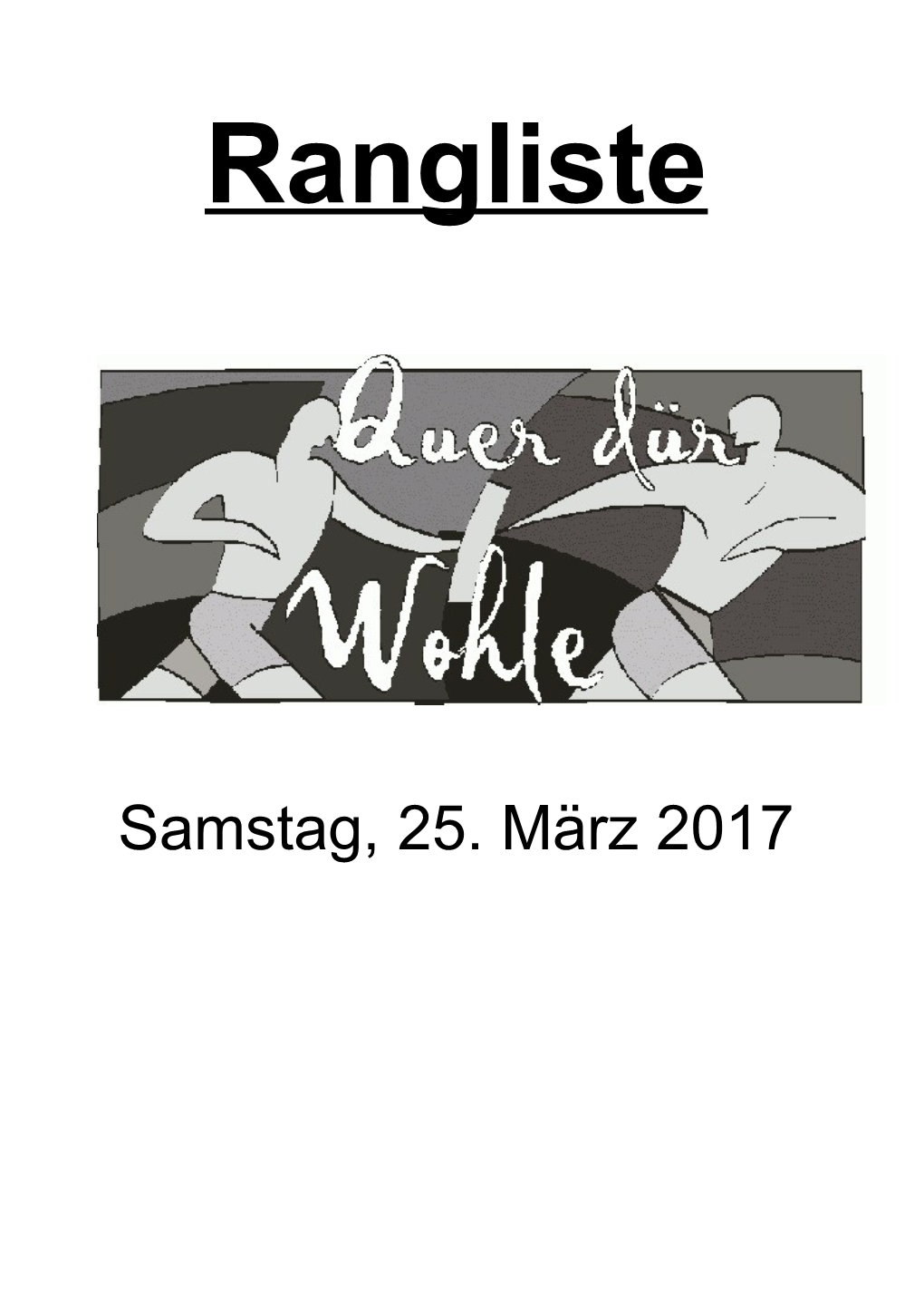 Samstag, 25. März 2017