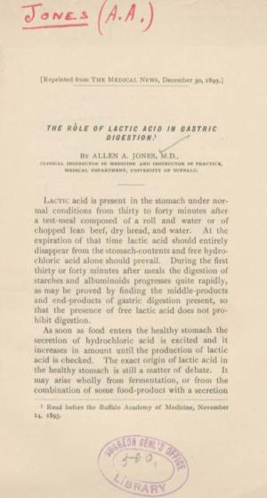 The Role of Lactic Acid in Gastric Digestion