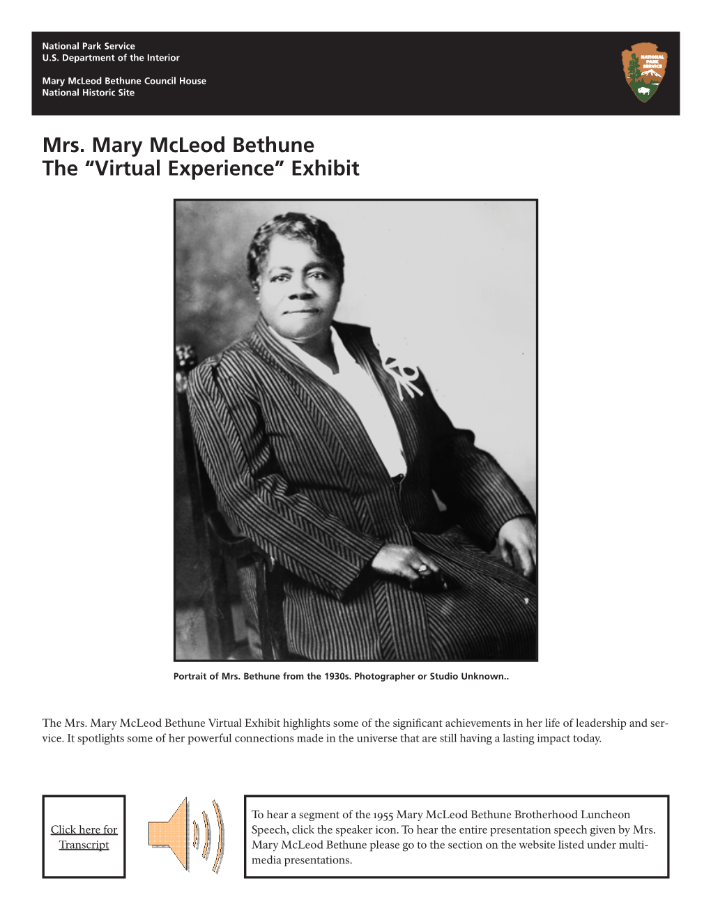 Mary Mcleod Bethune Council House National Historic Site