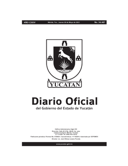 Diario Oficial Del Gobierno Del Estado De Yucatán