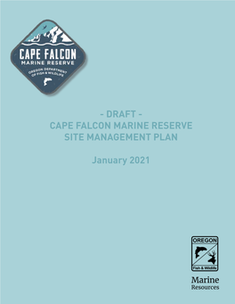 Cape Falcon Marine Reserve Site Management Plan