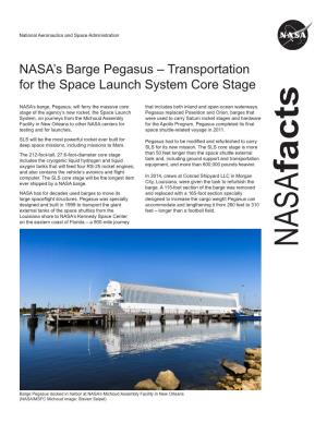 NASA Factsheet NASA Barge Pegasus