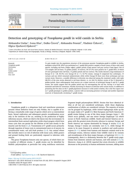 Detection and Genotyping of Toxoplasma Gondii in Wild Canids in Serbia
