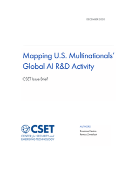 Mapping U.S. Multinationals' Global AI R&D Activity