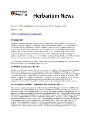 Herbarium News