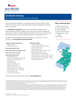 Amerihealth Advantage Learn More About Our Health Plans Focused on Affordability