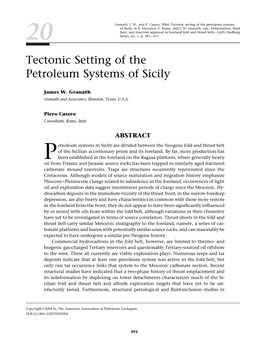 Tectonic Setting of the Petroleum Systems of Sicily, in R