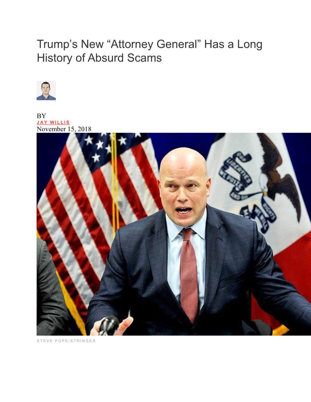 Attorney General” Has a Long History of Absurd Scams