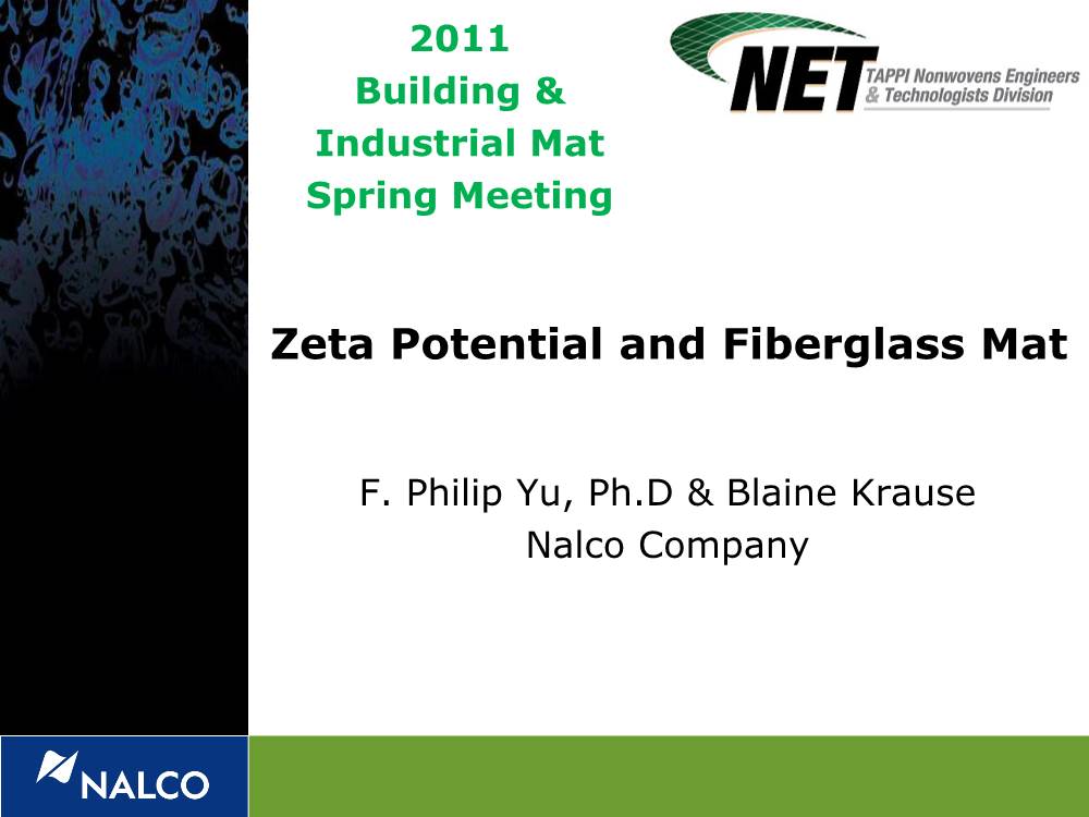 Zeta Potential and Fiberglass Mat
