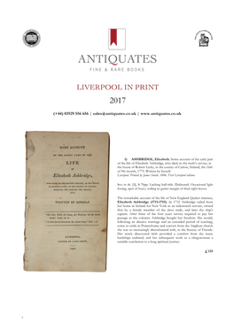 Liverpool in Print 2017