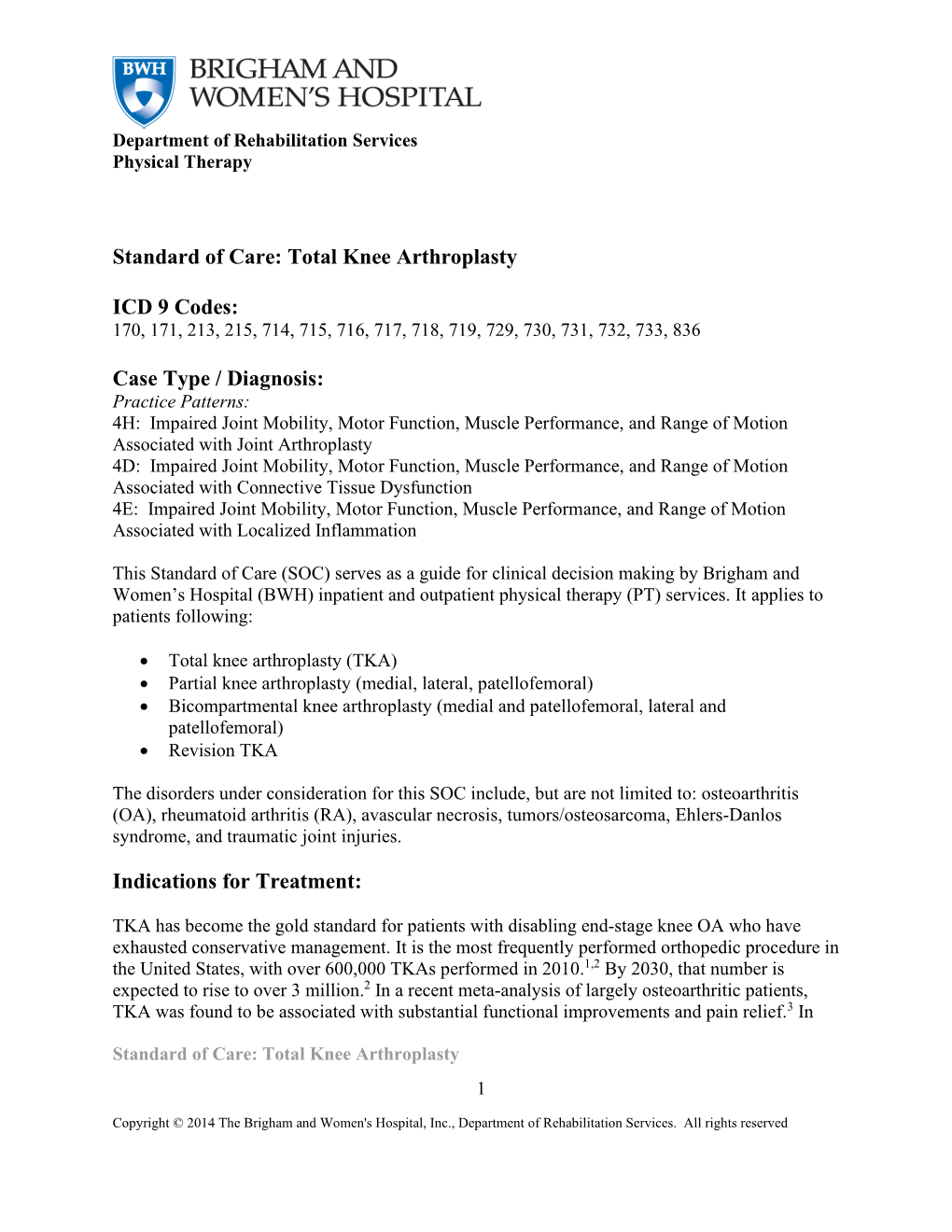 Total Knee Arthroplasty