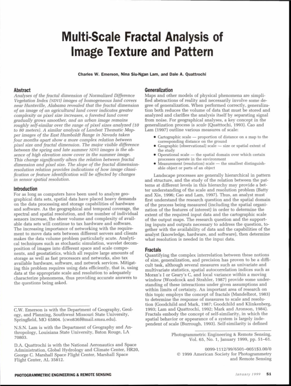 Multi-Scale Fractal Analysis of Image Texture and Pattern