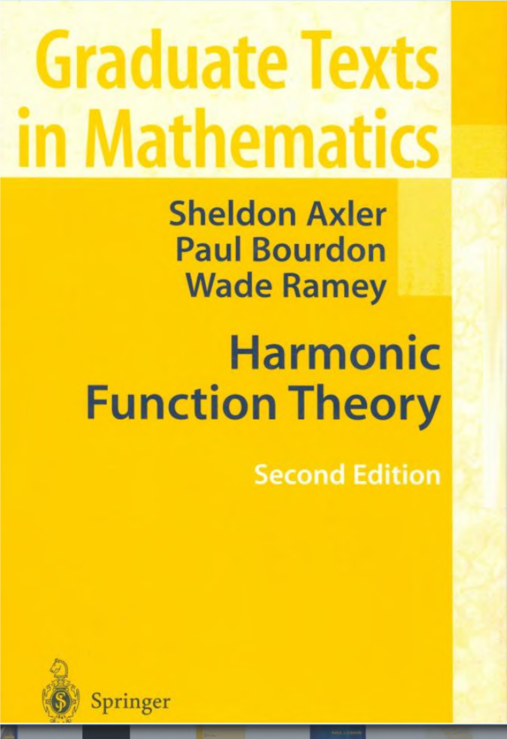 Harmonic Function Theory Second Edition