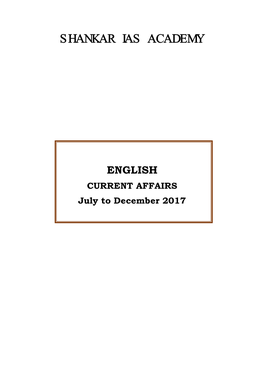 ENGLISH CURRENT AFFAIRS July to December 2017