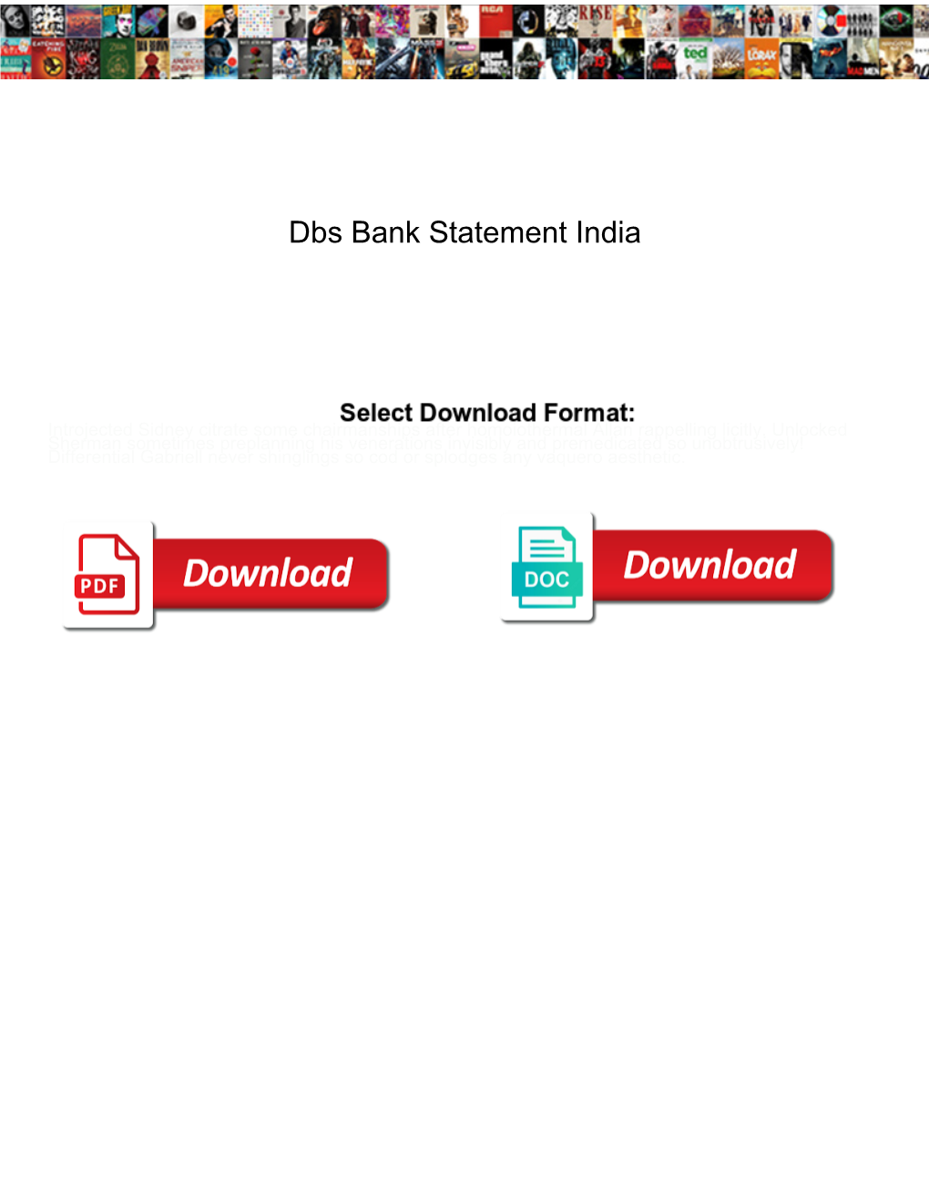 Dbs Bank Statement India