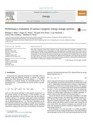 Performance Evaluation of Various Cryogenic Energy Storage Systems