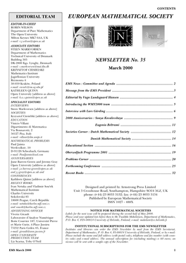 European Mathematical Society