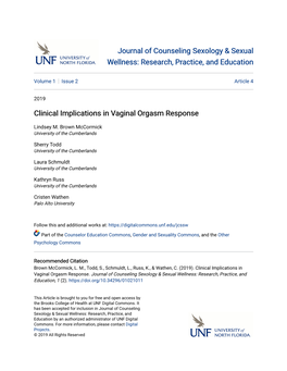 Clinical Implications in Vaginal Orgasm Response