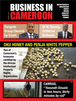 Oku Honey and Penja White Pepper Two of Cameroon’S Treasures Certified by the African Intellectual Property Rights Organization P 3 Et 11