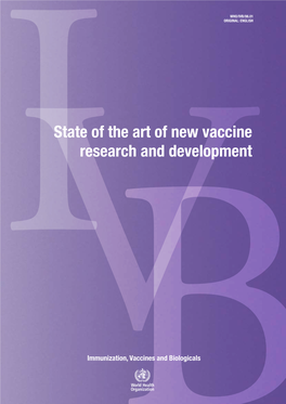 State of the Art of New Vaccine Research and Development