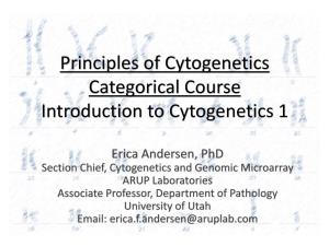 Cytogenetics Lecture 1