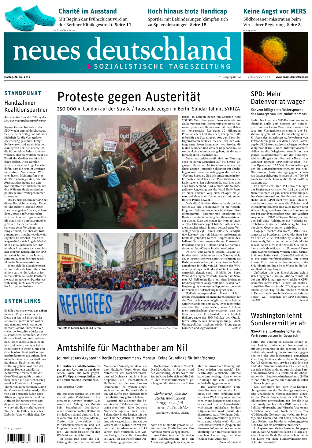 Proteste Gegen Austerität