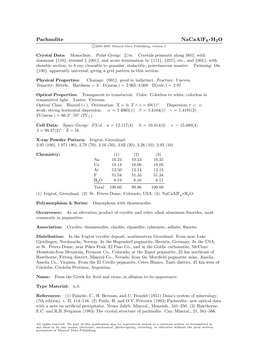 Pachnolite Nacaalf6 • H2O C 2001-2005 Mineral Data Publishing, Version 1