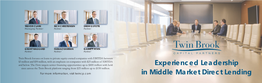 Experienced Leadership in Middle Market Direct Lending