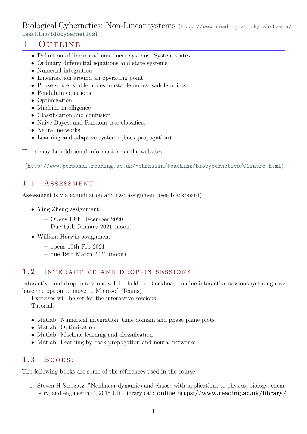 Biological Cybernetics: Non-Linear Systems ( Teaching/Biocybernetics) 1 Outline • Deﬁnition of Linear and Non-Linear Systems