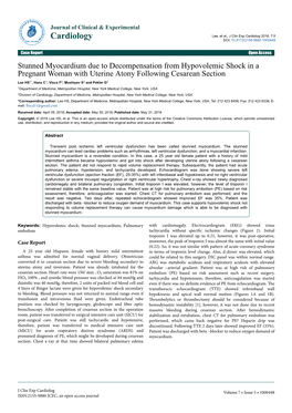 Stunned Myocardium Due to Decompensation from Hypovolemic Shock in a Pregnant Woman with Uterine Atony Following Cesarean Sectio