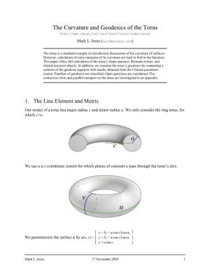 The Curvature and Geodesics of the Torus