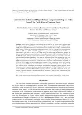 Contamination by Persistent Organohalogen Compounds in Deep-Sea Fishes from Off the Paciﬁ C Coast of Northern Japan