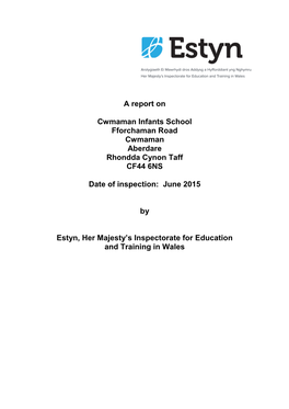 Inspection Report Cwmaman Infants