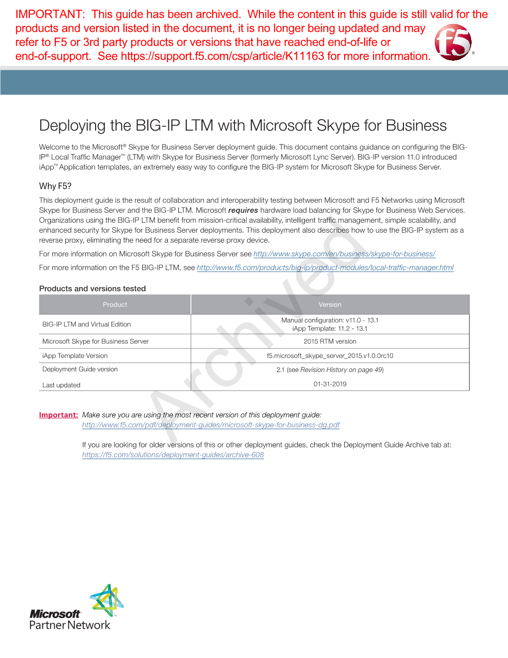 Microsoft Skype for Business Server 2015 RTM Version