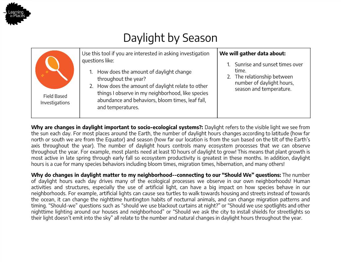 Daylight by Season