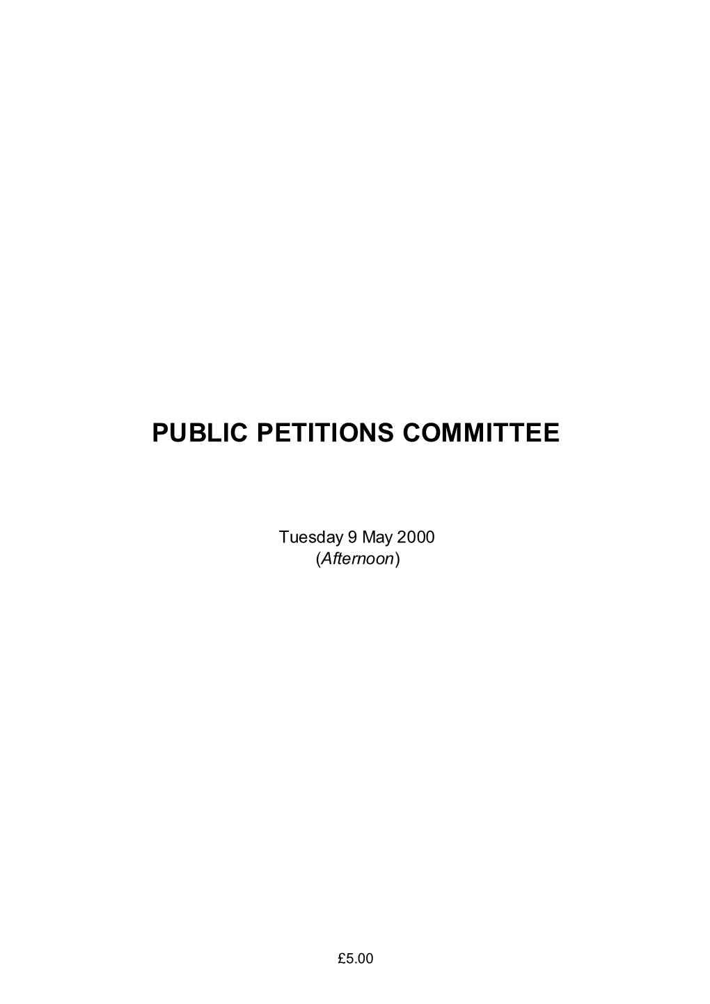 Public Petitions Committee