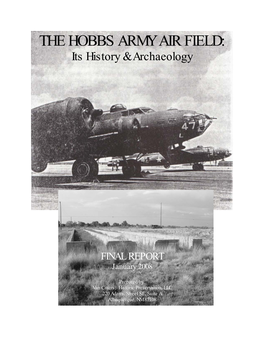 THE HOBBS ARMY AIR FIELD: Its History & Archaeology