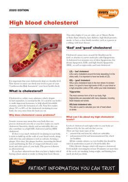 High Blood Cholesterol