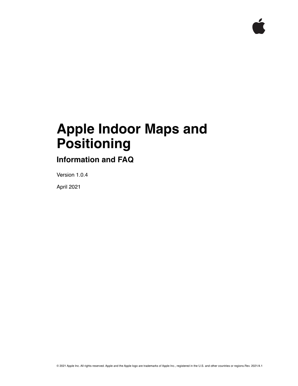 Apple Indoor Maps and Positioning Information and FAQ