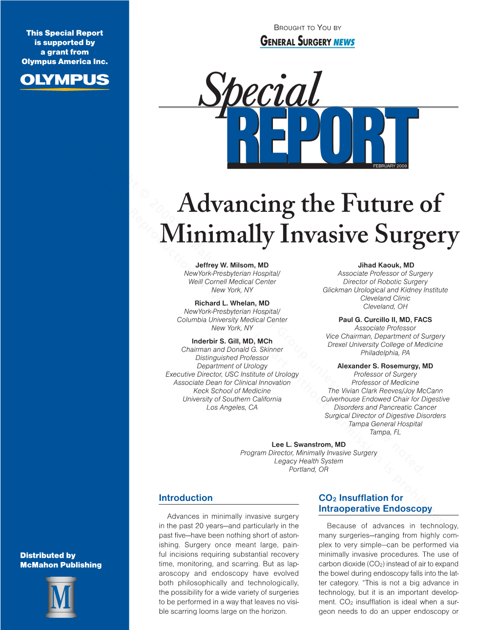 Advancing the Future of Minimally Invasive Surgery