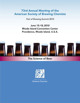 73Rd Annual Meeting of the American Society of Brewing Chemists