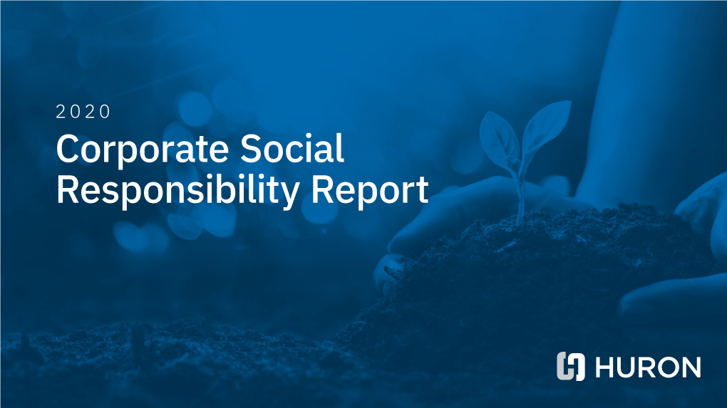 Corporate Social Responsibility Report 2020 CORPORATE SOCIAL RESPONSIBILITY REPORT | 2