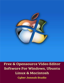 Free & Opensource Video Editor Software for Windows, Ubuntu