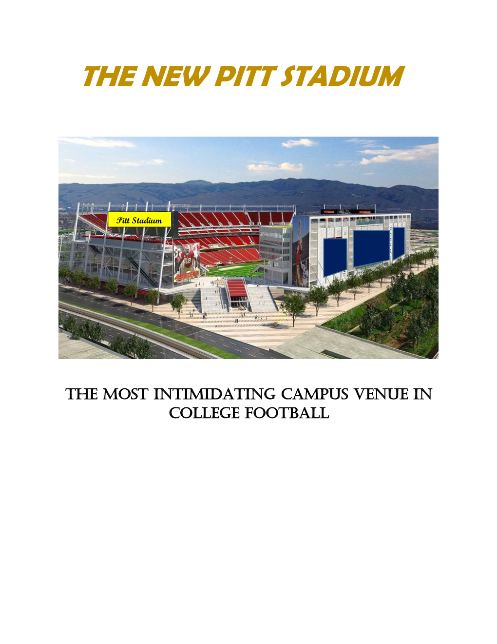 The New Pitt Stadium