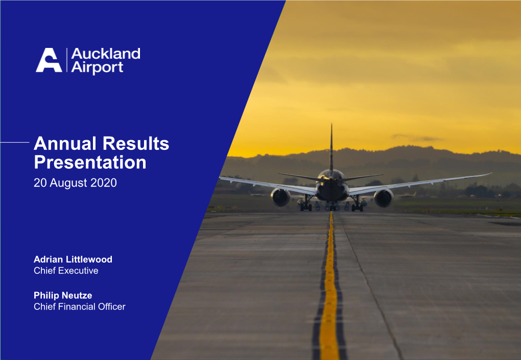 Annual Results Presentation 20 August 2020