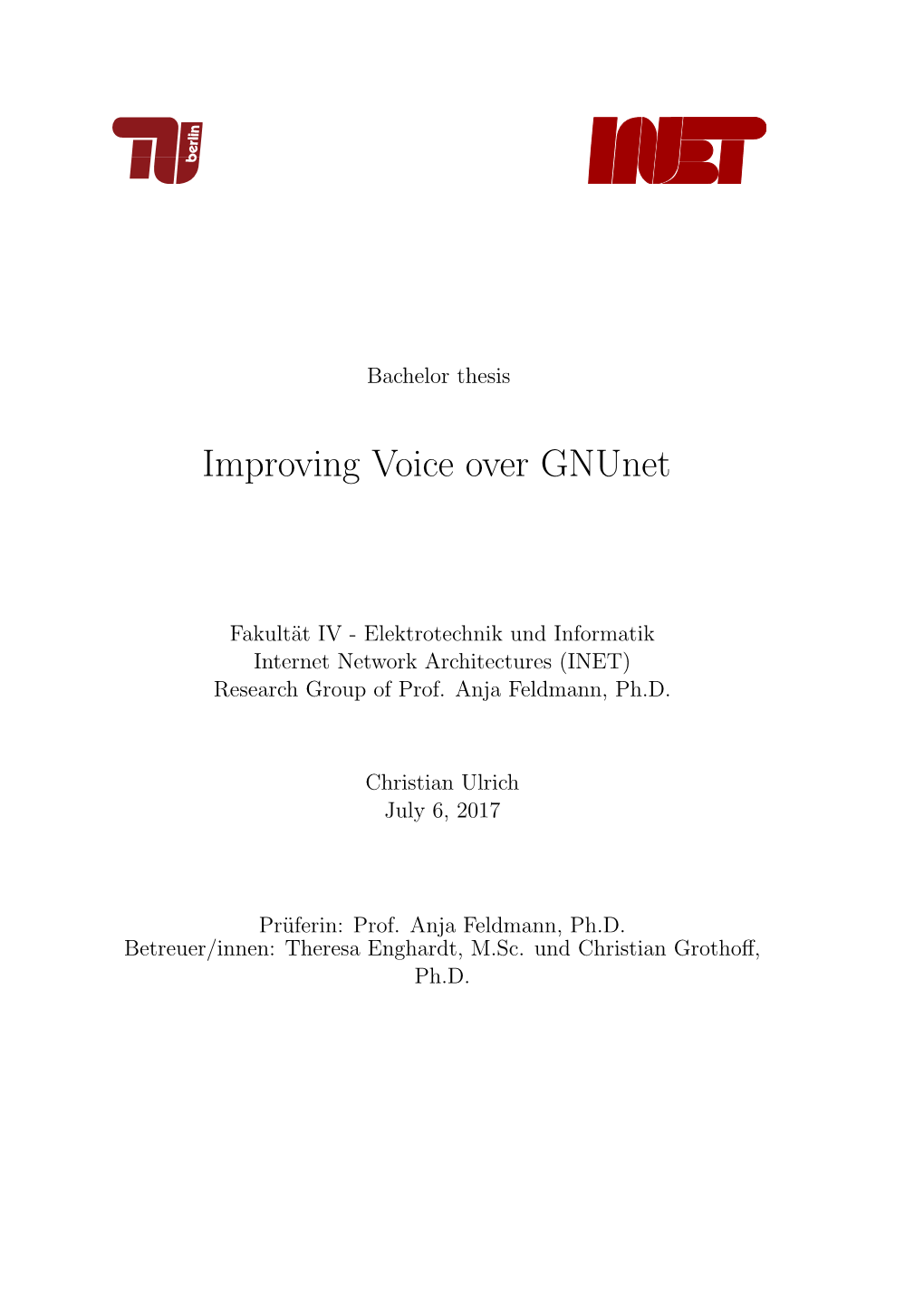 Improving Voice Over Gnunet