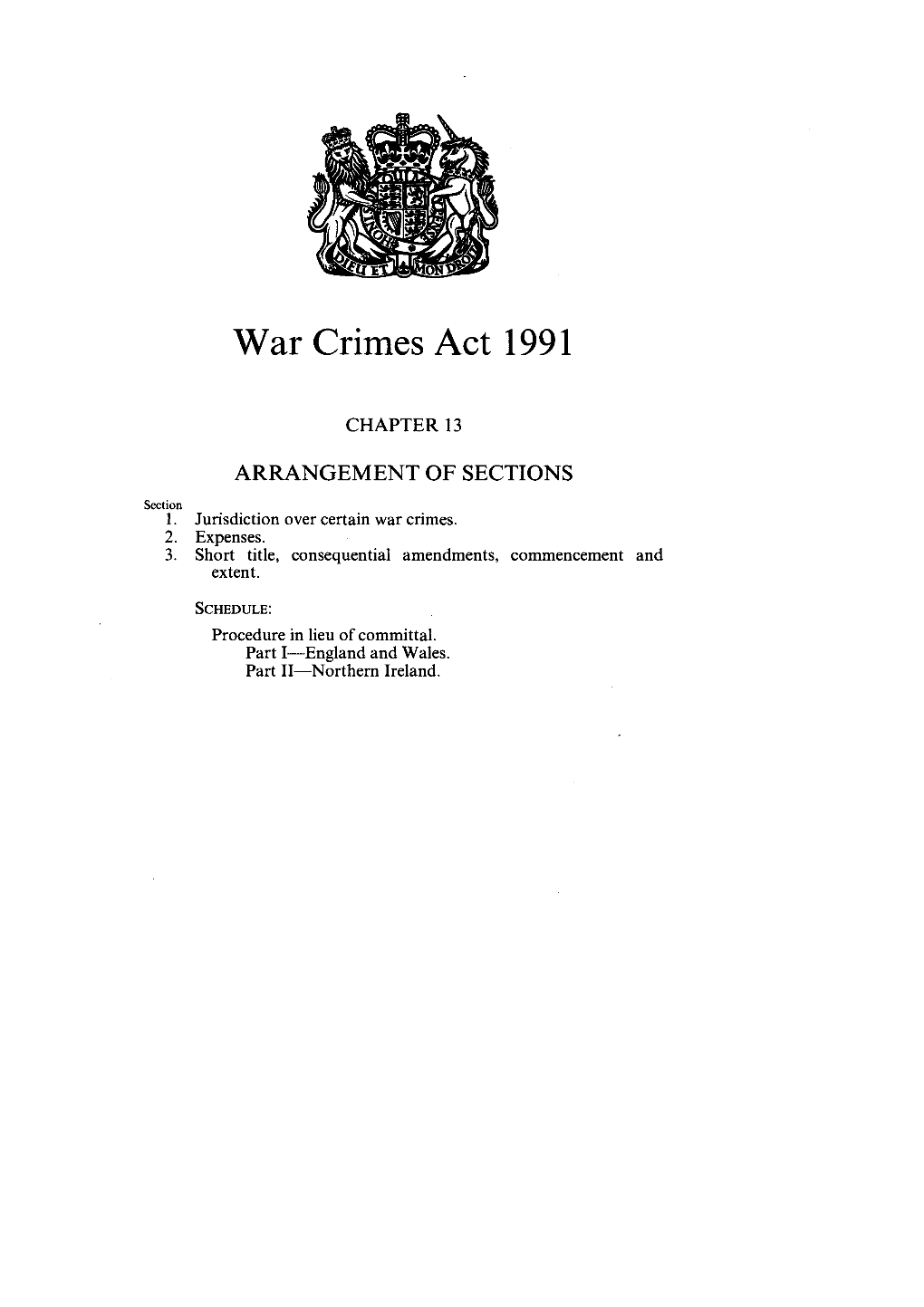 War Crimes Act 1991