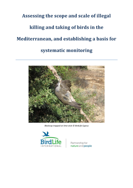 Assessing the Scope and Scale of Illegal Killing and Taking of Birds in the Mediterranean, and Establishing a Basis for Systematic Monitoring