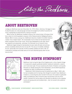 About Beethoven the Ninth Symphony