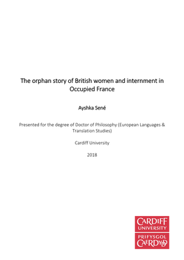 The Orphan Story of British Women and Internment in Occupied France